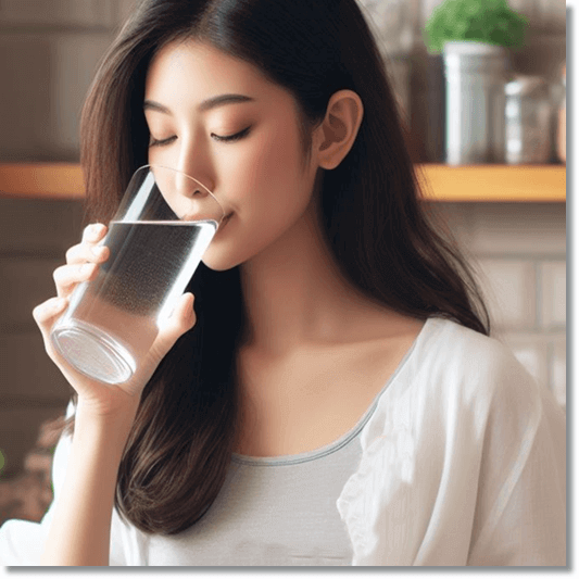 물마시는 장염 여성 환자