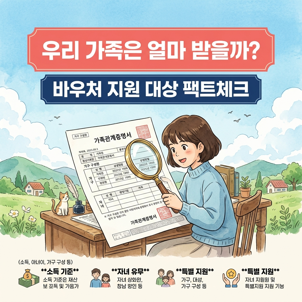 2026년 에너지바우처 신청대상 및 수급자 자격 확인