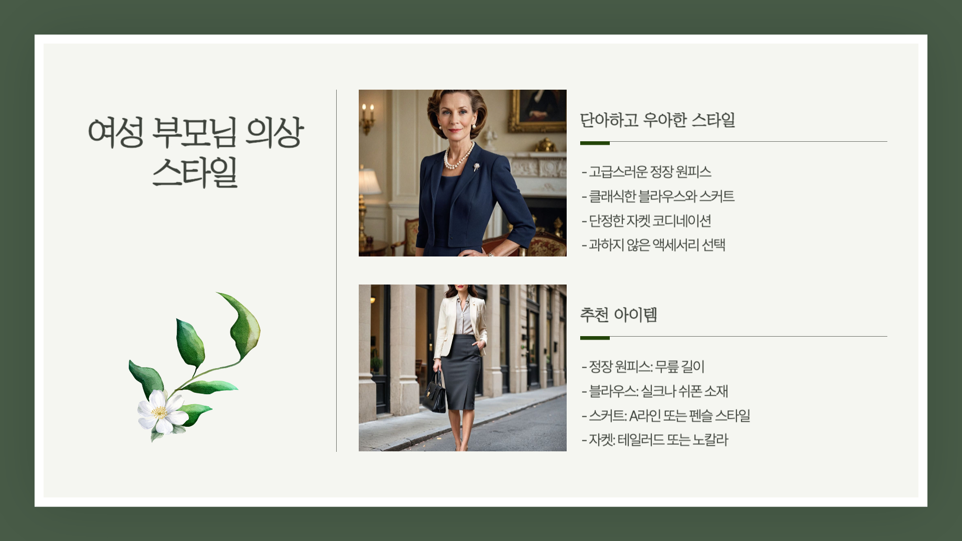 상견례 부모님 의상