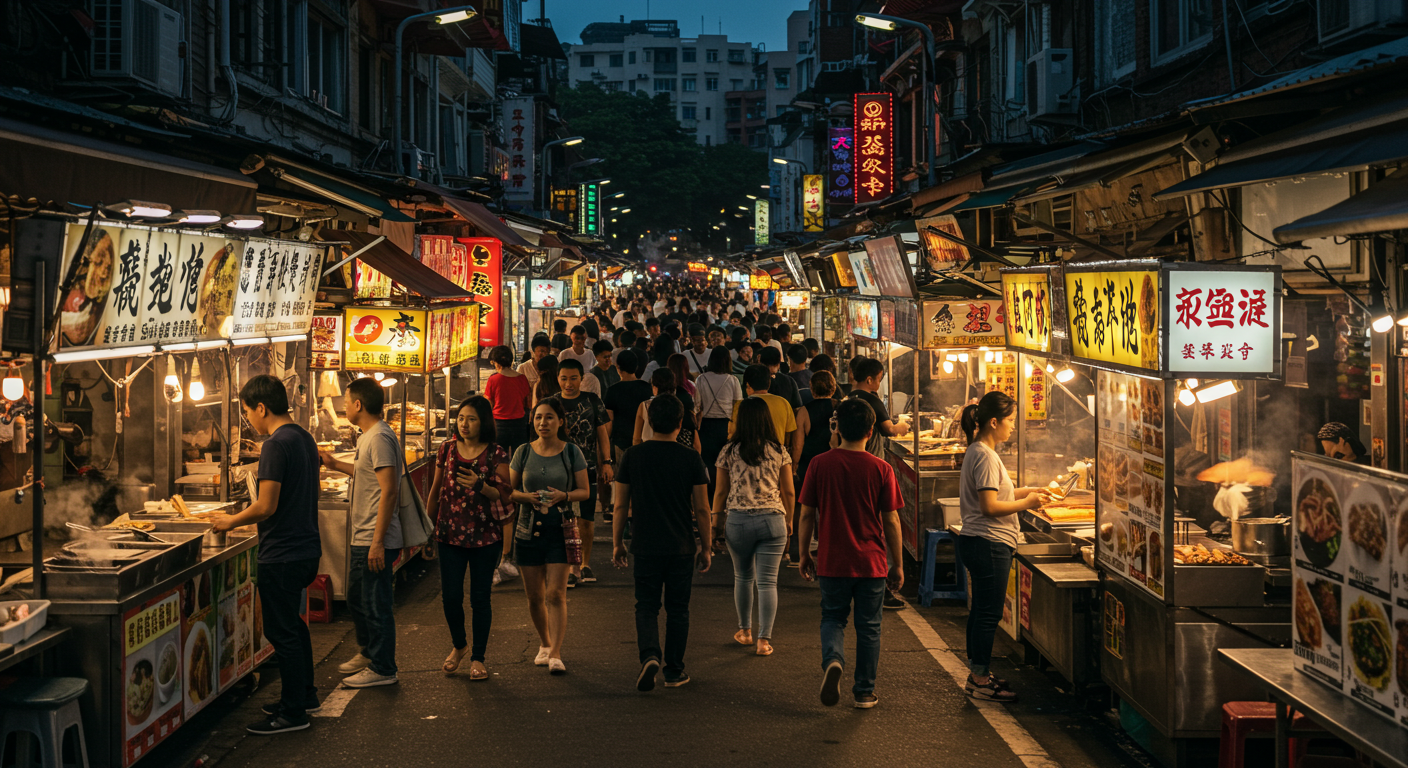스린 야시장 저녁 투어