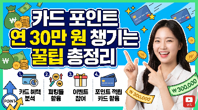 카드 포인트 연 30만 원 챙기는 꿀팁 총정리 