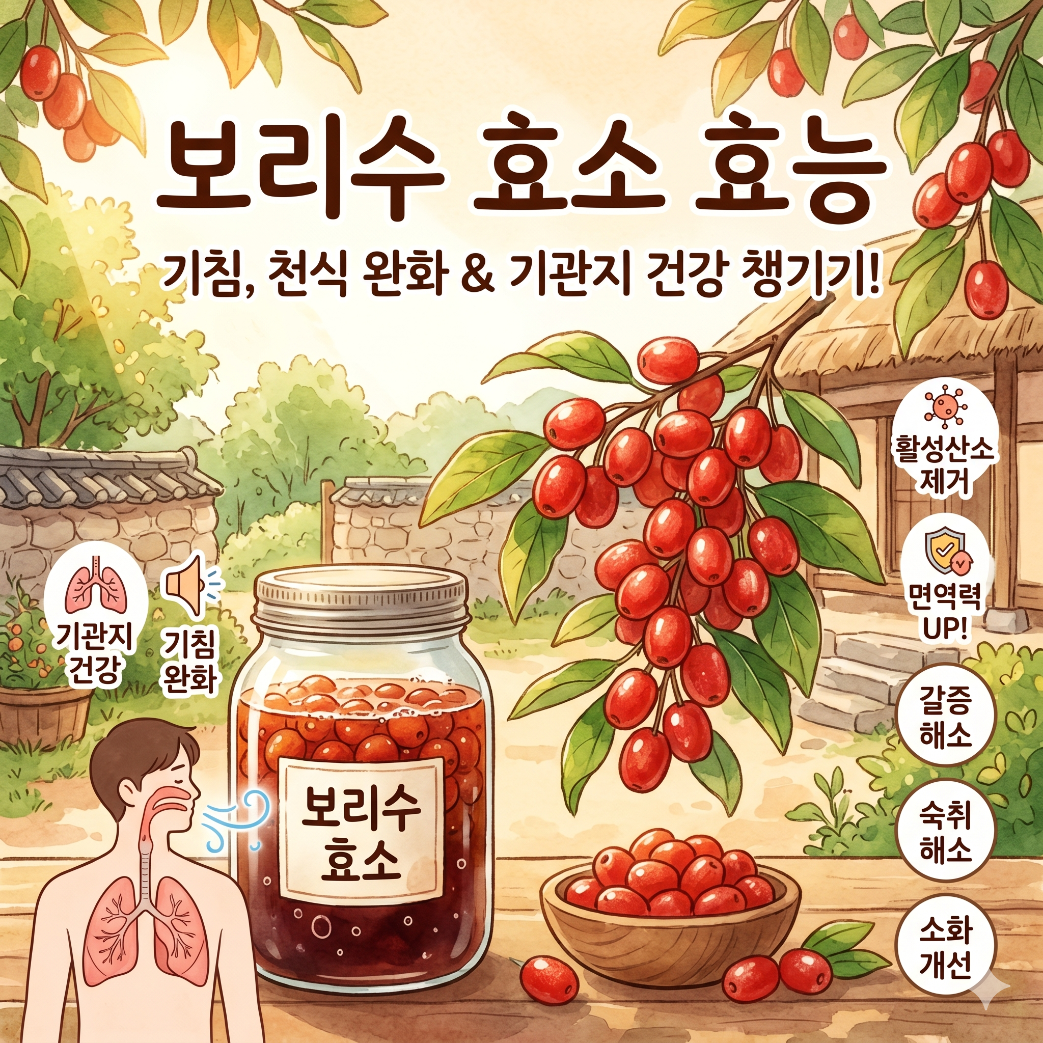 환절기 기관지 건강을 위한 보리수 효소 효능 5가지와 부작용 정리