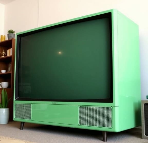 무상방문수거서비스 신청한 오래된 녹색tv