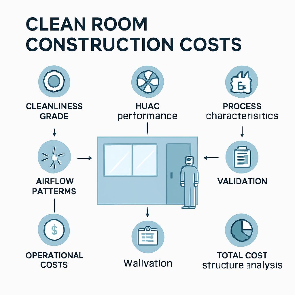 클린룸 구축 비용을 결정하는 8가지 요소