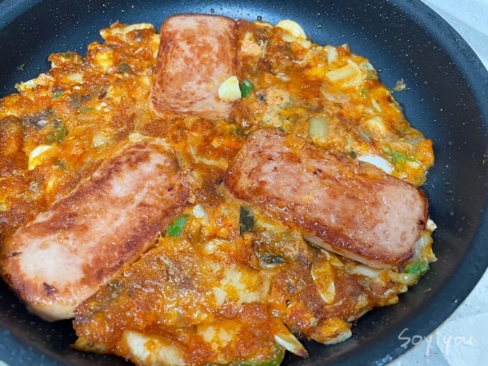 스팸-김치전-완성