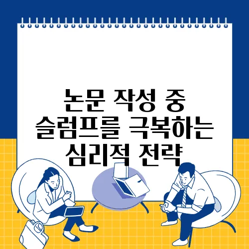 논문 작성 중 슬럼프를 극복하는 심리적 전략