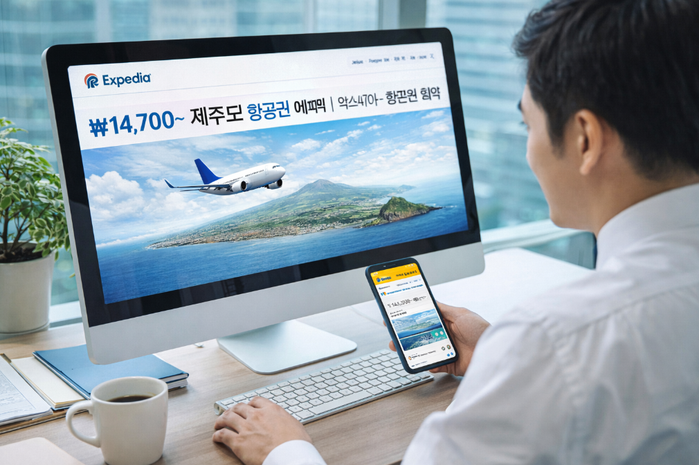 제주도 항공권 14,700원, 지금 바로 익스피디아에서 예약하는 법