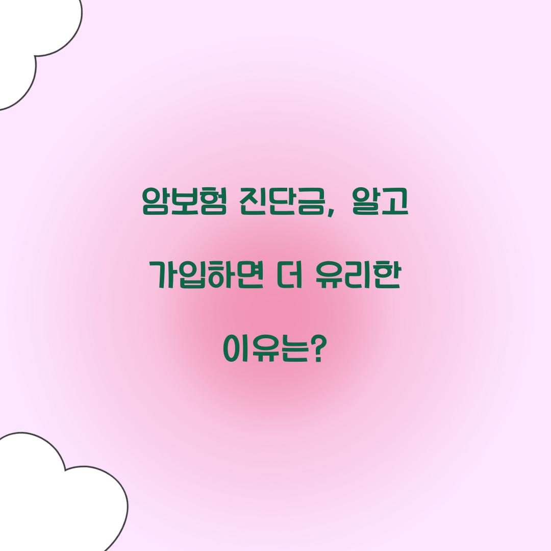 암보험 진단금