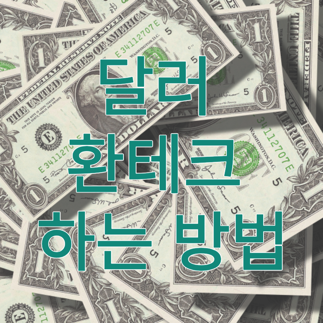 달러 환테크 하는 방법