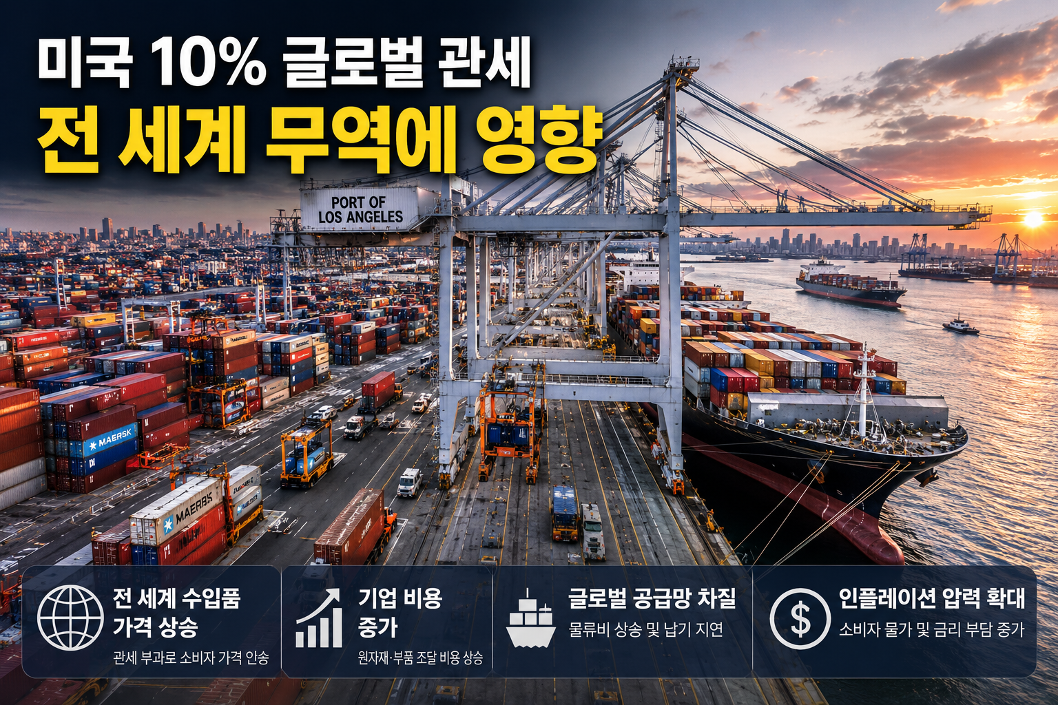 미국 항만 컨테이너