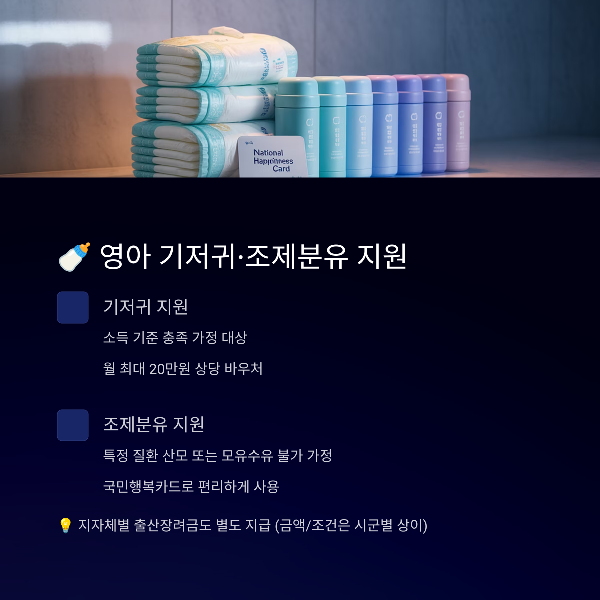 영아 기저귀·조제분유 지원
