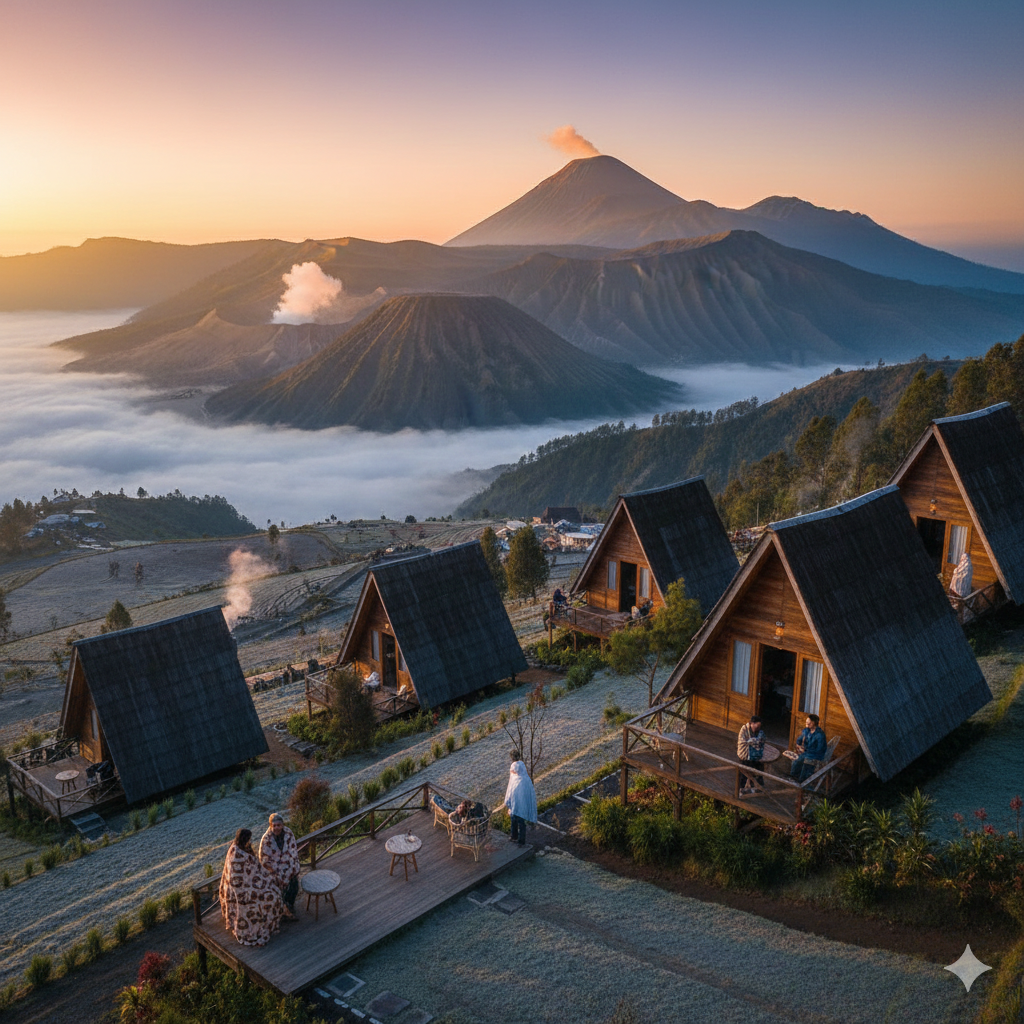 인도네시아의 여유로운 휴양지 사진
