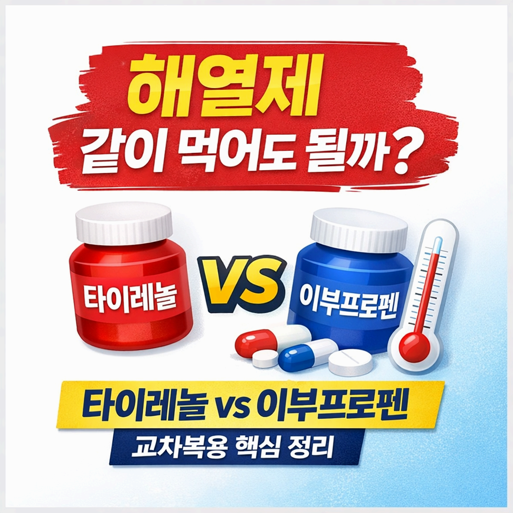 해열제 교차복용 방법 (타이레놀 vs 이부프로펜) 완벽 정리