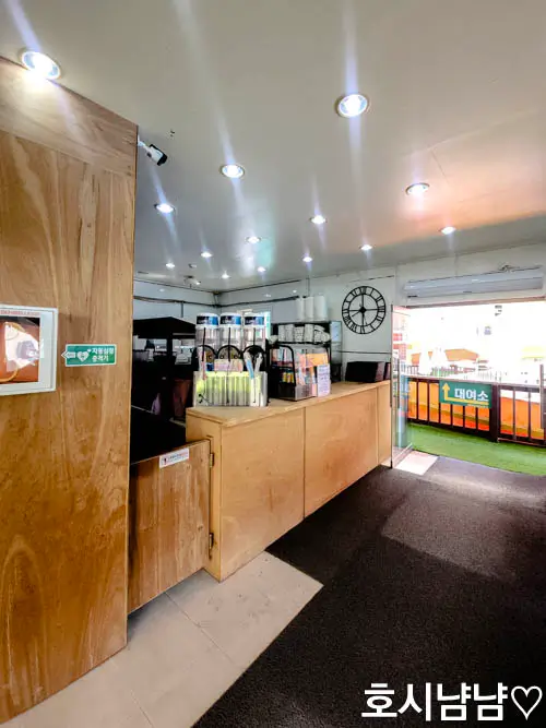 별비치워터파크 매점 내부 전경