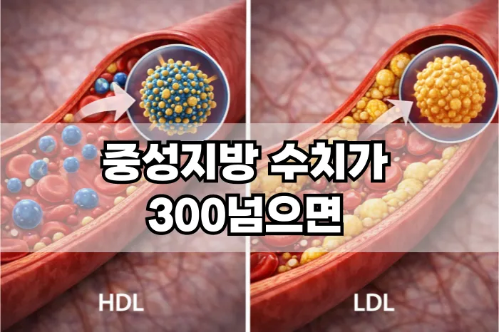 중성지방 수치가300넘으면