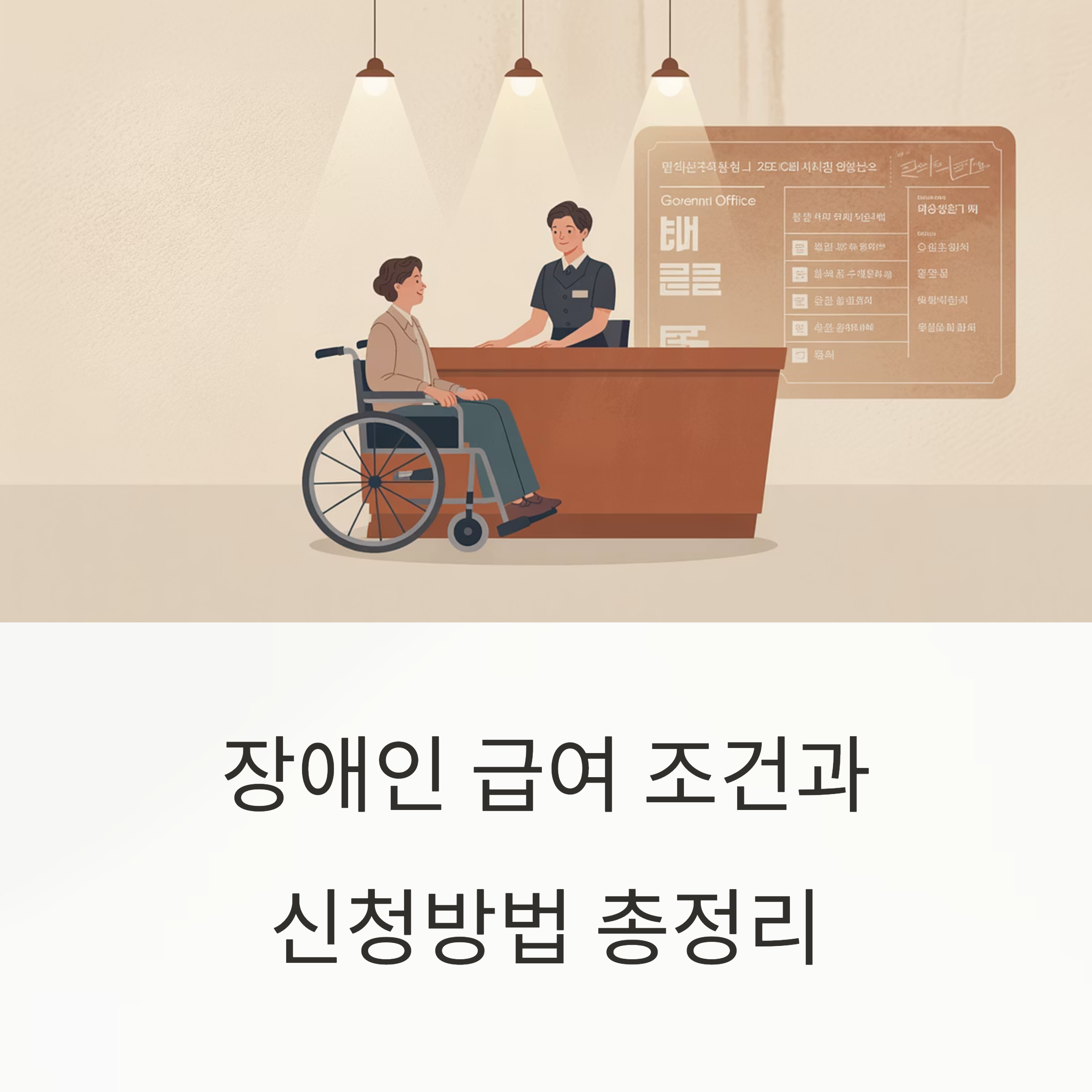 장애인 급여 조건과 신청방법 총정리! 포스터 이미지