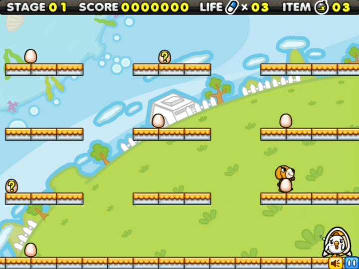 병아리-구하기-플래시게임-시작-화면