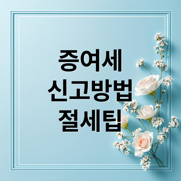 증여세 신고, 서류부터 절세까지