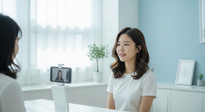 온라인 심리상담 장면