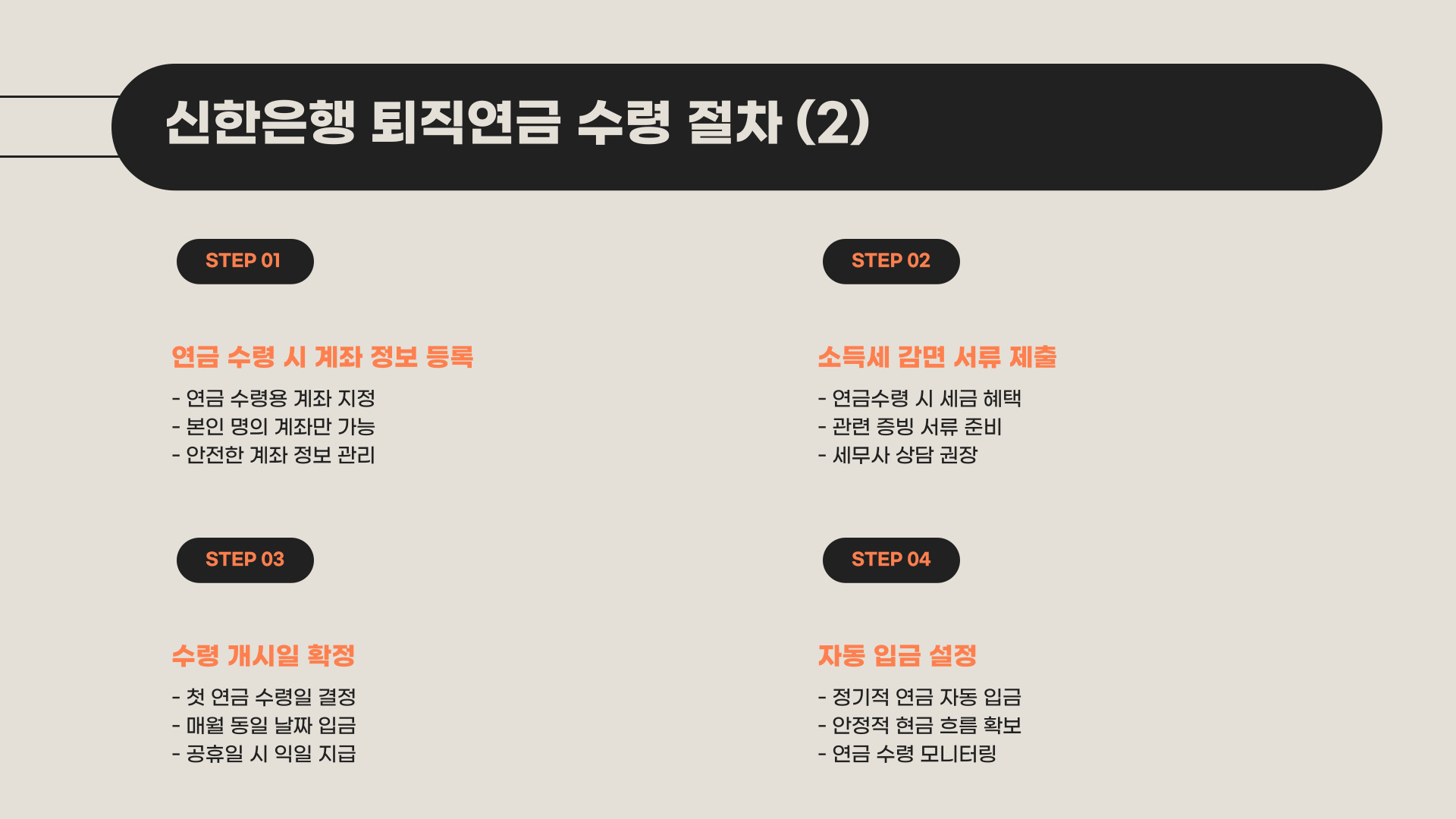 신한은행 퇴직연금 수령방법 