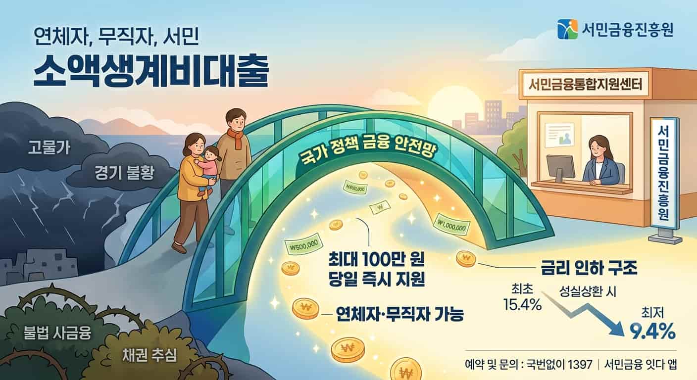 2026 서민금융진흥원 소액생계비대출 신청 자격 및 금리 인하 신청 방법 안내