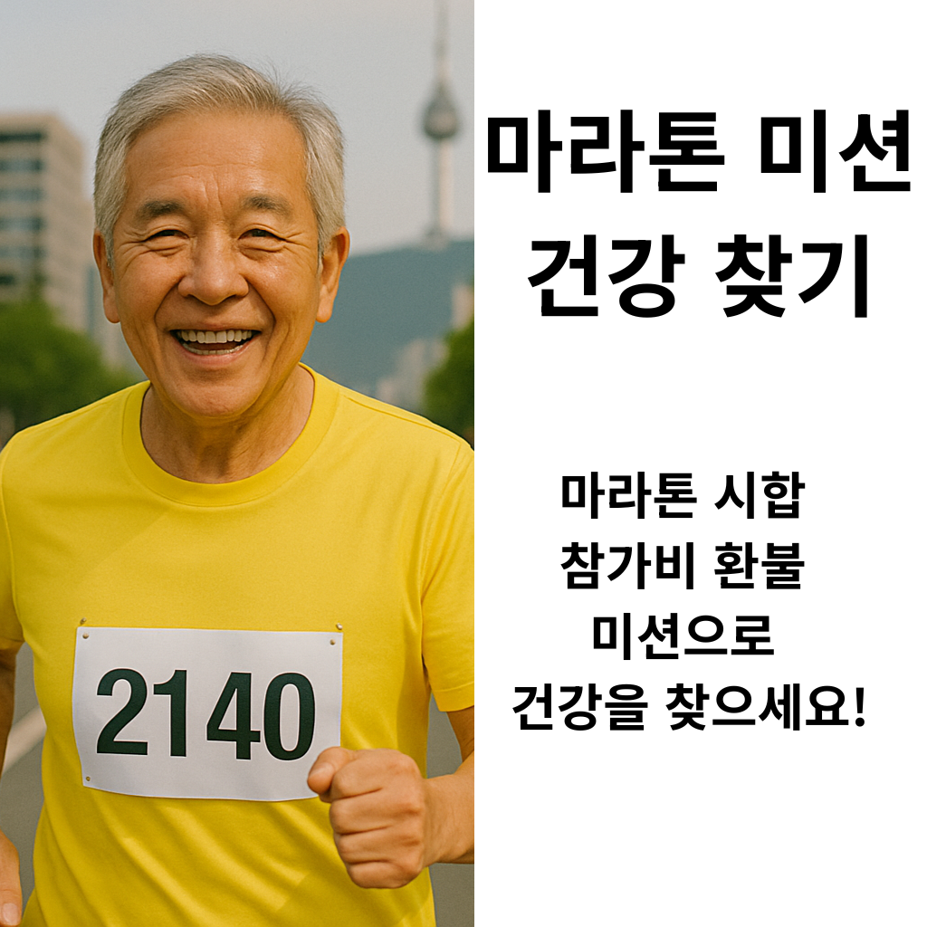 마라톤 미션 건강 찾기 마라톤 시합 참가비 환불 미션으로 건강을 찾으세요!
