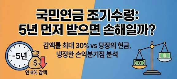 국민연금 조기수령 조건 및 감액률