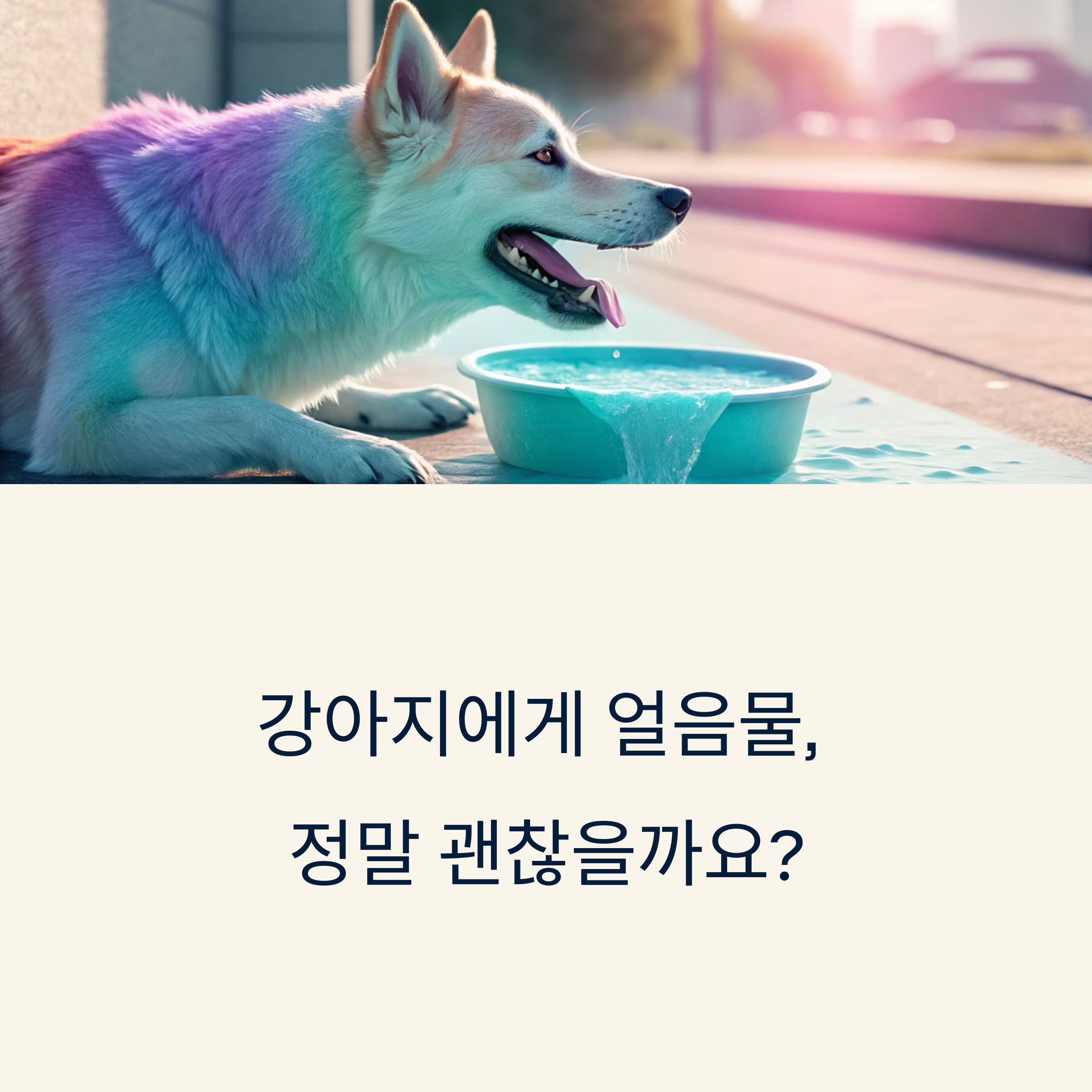 강아지에게 얼음물, 정말 괜찮을까요?