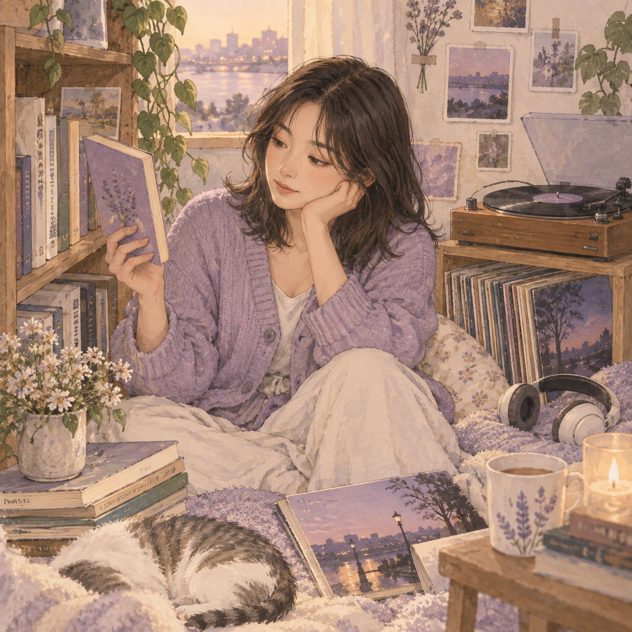 좋아하는 책과 음악을 곁에 두고 자신의 취향을 돌아보는 지은
