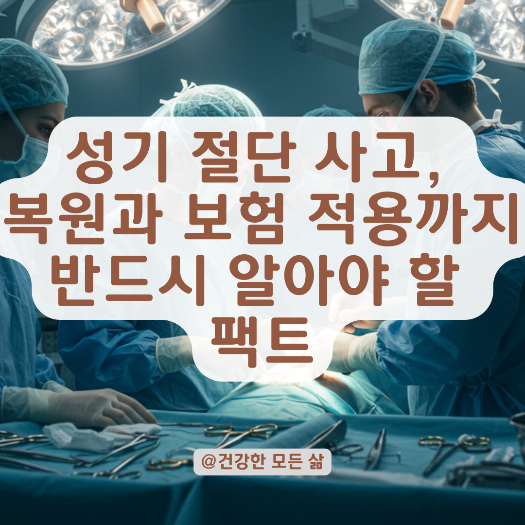 절단 사고 후 성기 복원, 건강보험 적용부터 수술 비용까지 현실 분석