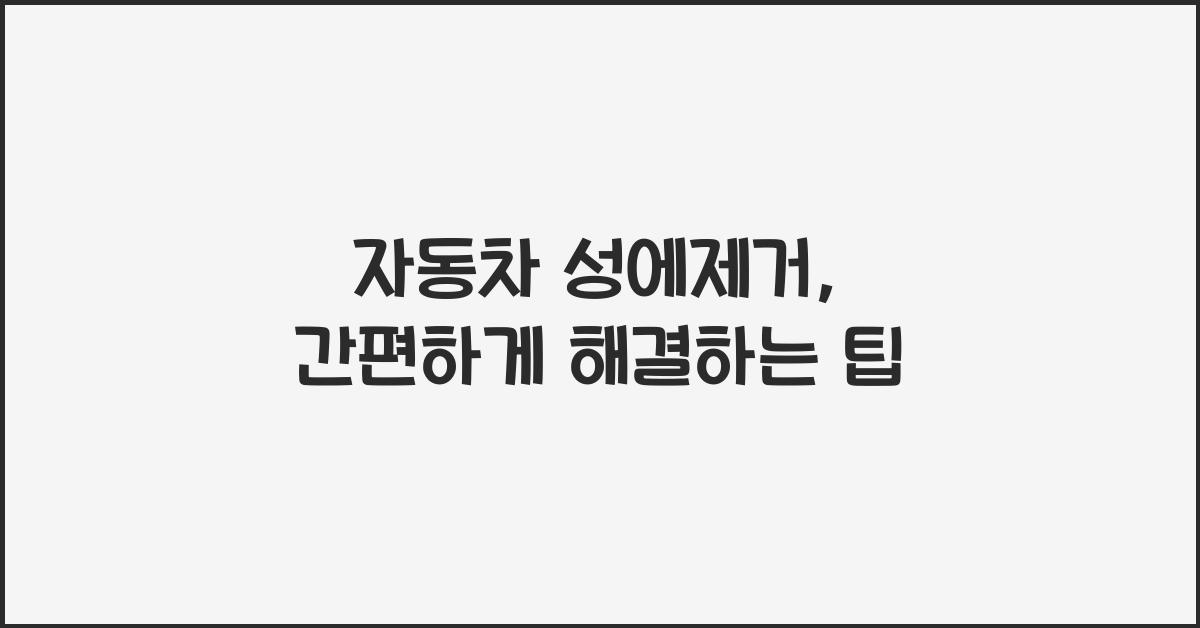 자동차 성에제거