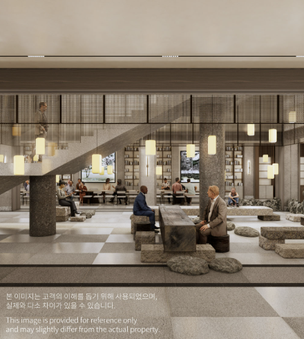 소노캄 경주 특별공간 - 북카페 서재 모습