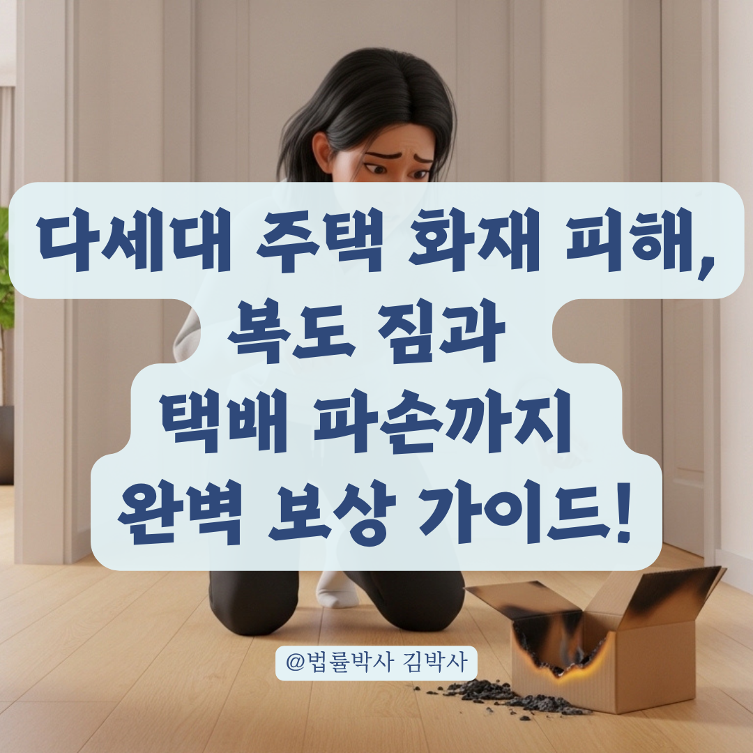 복도 적치물과 택배 파손까지, 다세대 주택 화재 피해 보상 체크리스트!