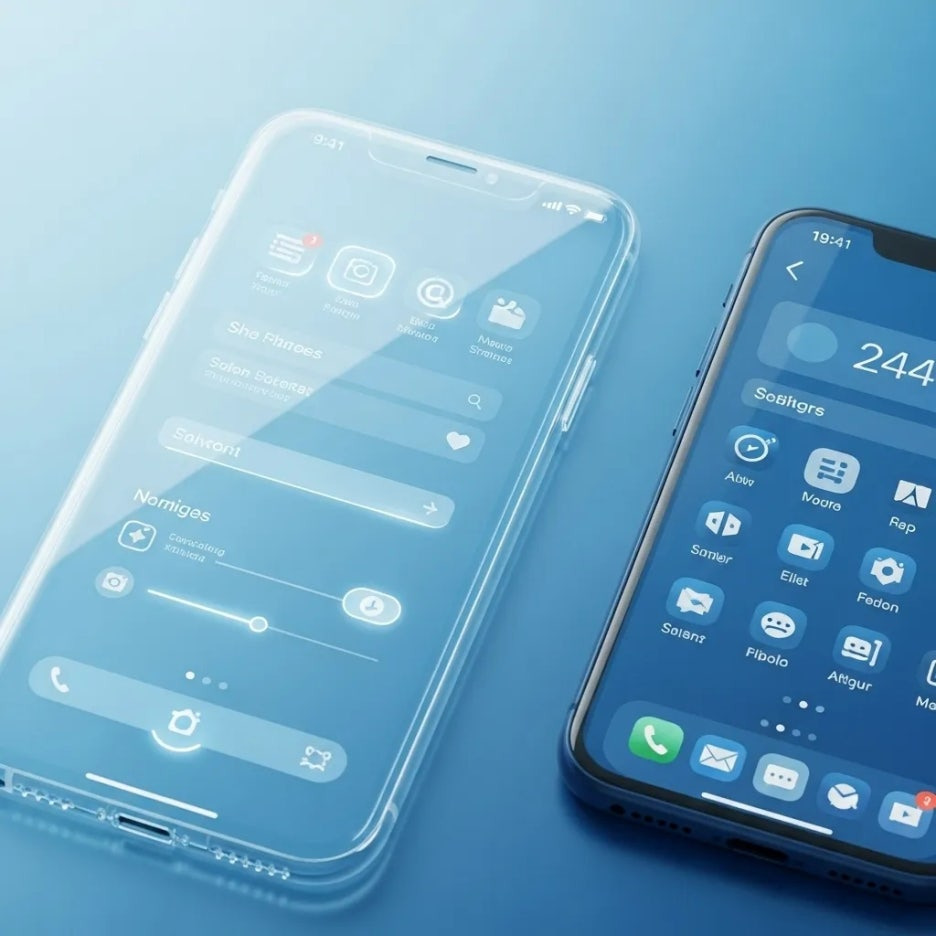 내 눈에 맞게 착! 리퀴드 글라스 투명도 조절 기능