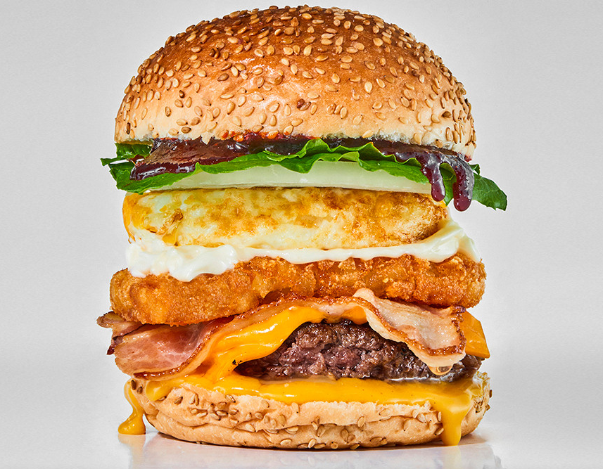 양파튀김 수제 햄버거 달인