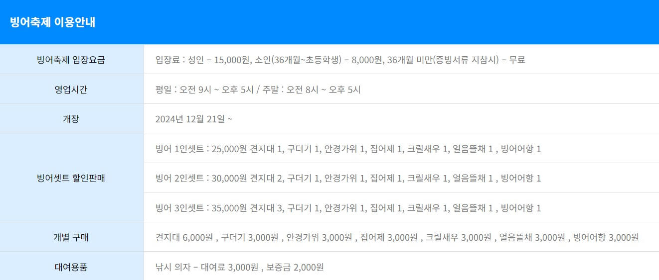 강화도 빙어대잔치