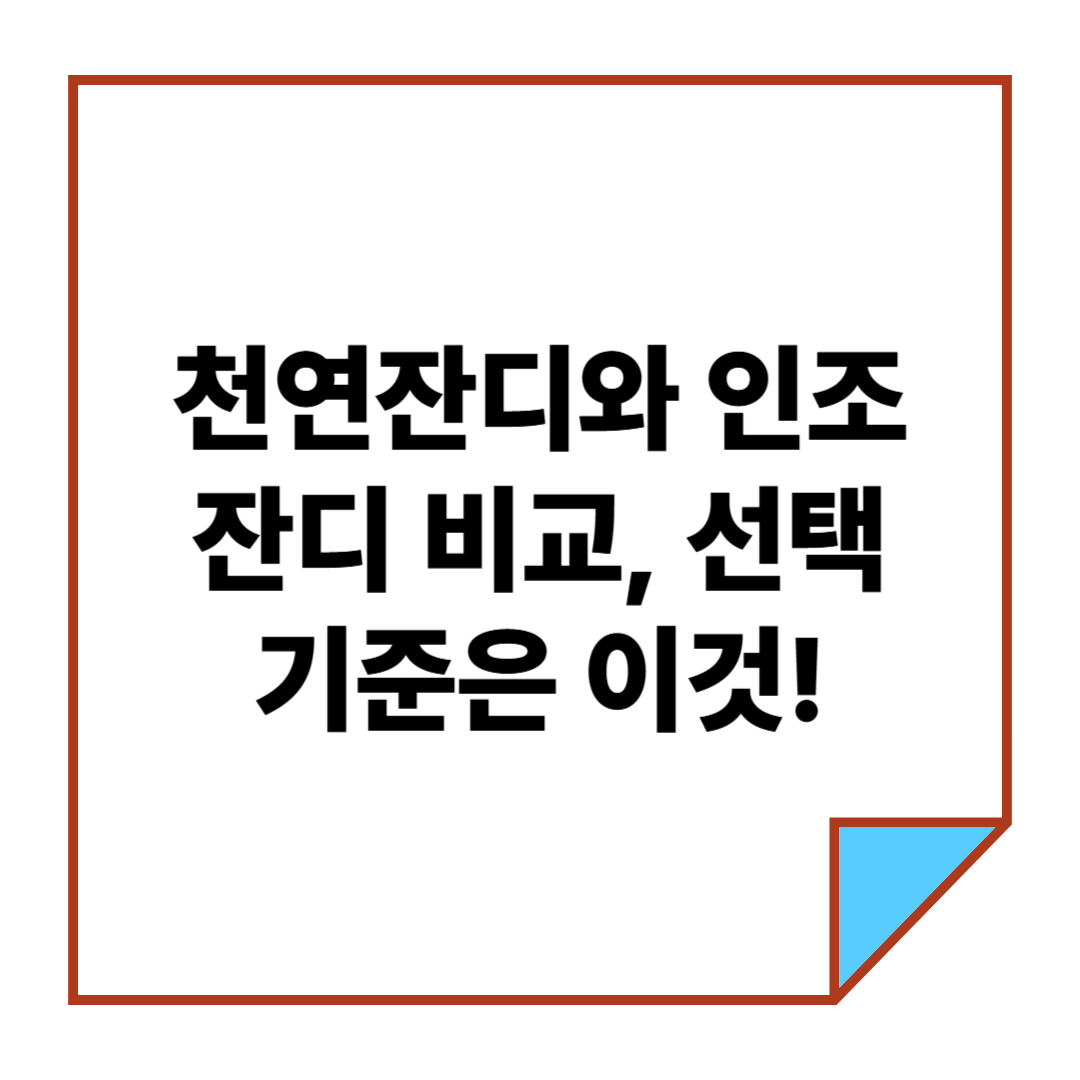 천연잔디와 인조잔디 비교, 선택 기준은 이것!