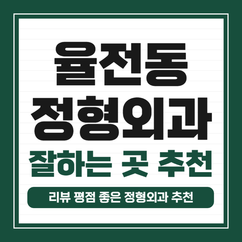 수원 장안구 율전동 정형외과 유명하고 잘하는 곳 추천 TOP 5