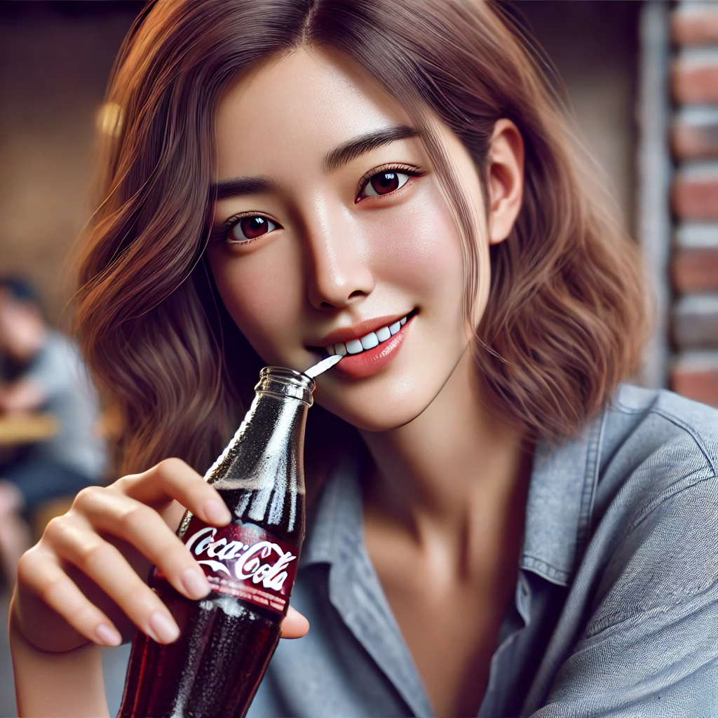 콜라-마시는-여자