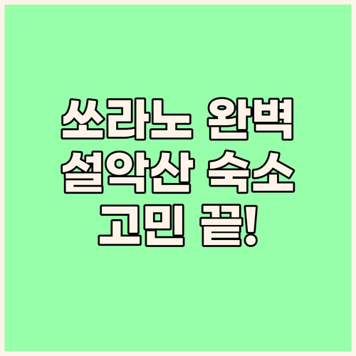 설악산 여행 숙소 고민 끝 한화리조트..