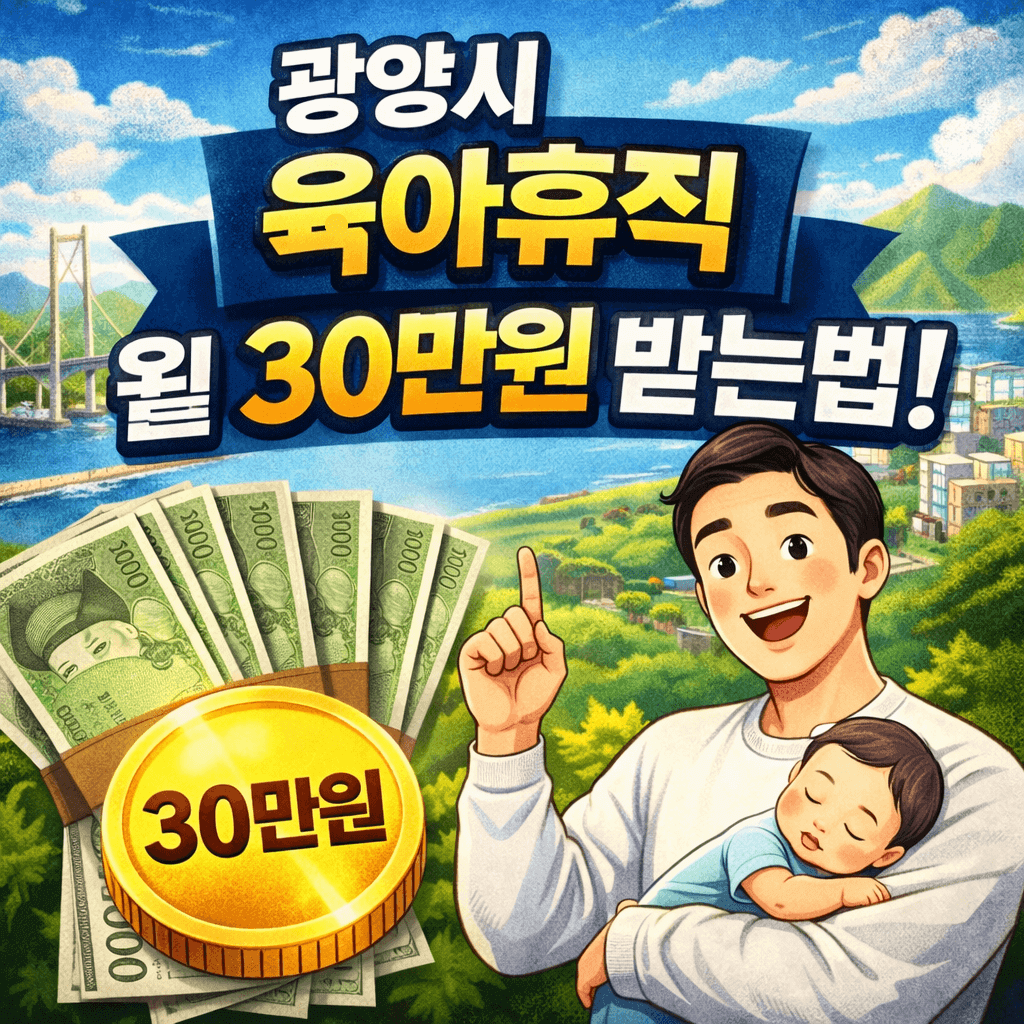 광양시 아빠 육아휴직 월 30만원 받는 법