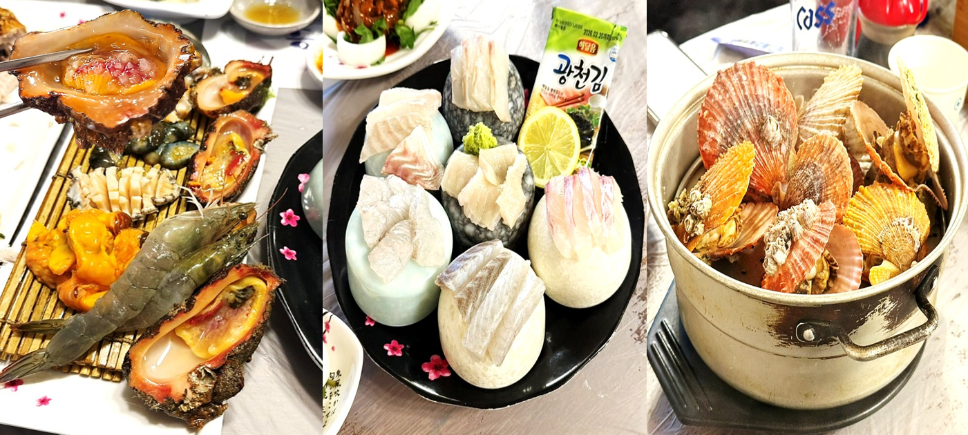 통영 다찌 맛집 은하수다찌의 메인 요리들