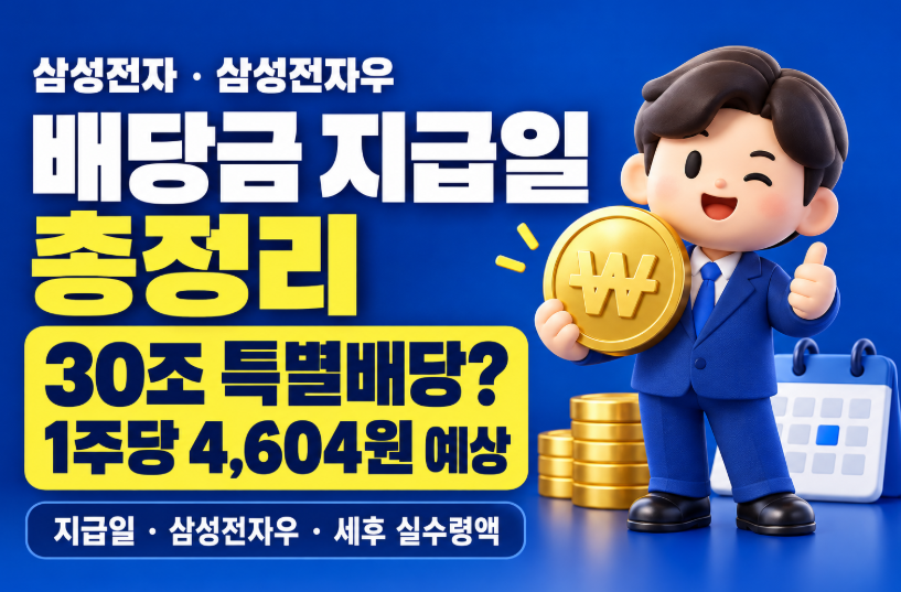 삼성전자 배당금 지급일 총정리｜분기배당&middot;1주당 배당금&middot;배당기준일&middot;삼성전자우&middot;세후 실수령액&middot;배당조회 방법