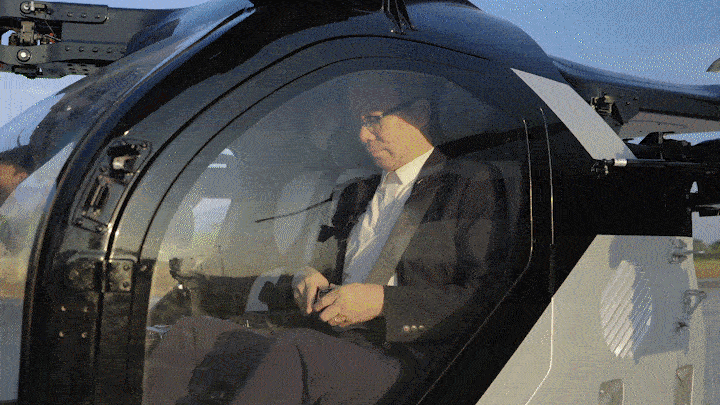 모듈식 플라잉카 LAC 공개 주행 당시 모습