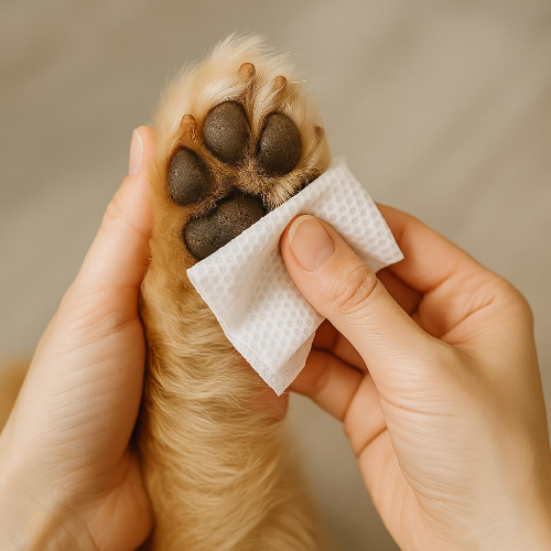 강아지 산책 후 발바닥 관리