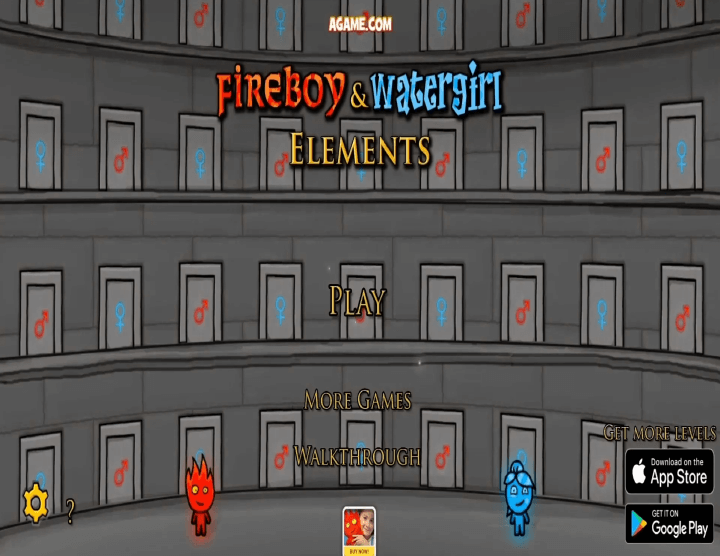 물과-불 -2인용-게임하기-엘레먼트-메인-화면