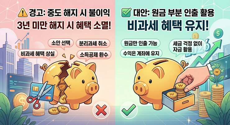 2026 생산적 금융 ISA청년형 중도 해지 시 불이익