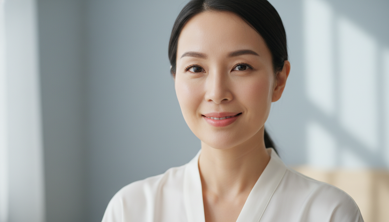 투명하고 맑은 피부를 자랑하는 이요원 스타일의 동안 뷰티 포트레이트