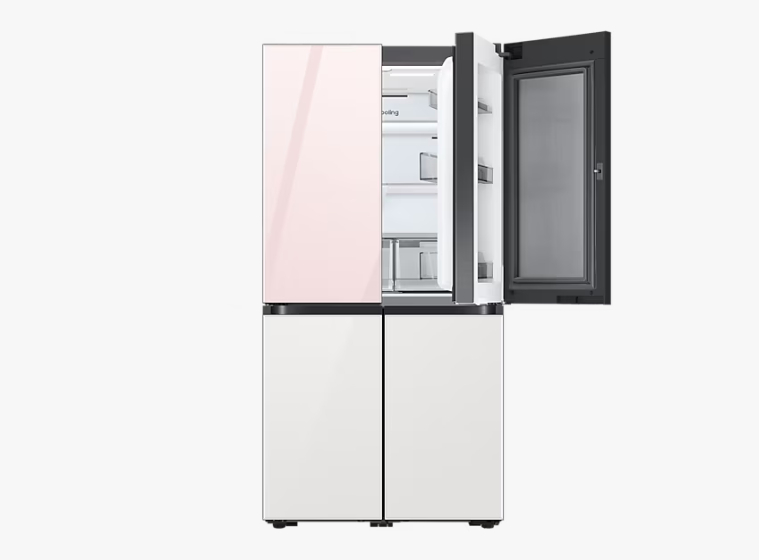 삼성전자 비스포크 냉장고 4도어 870L 색상 글램 핑크+글램 화이트
