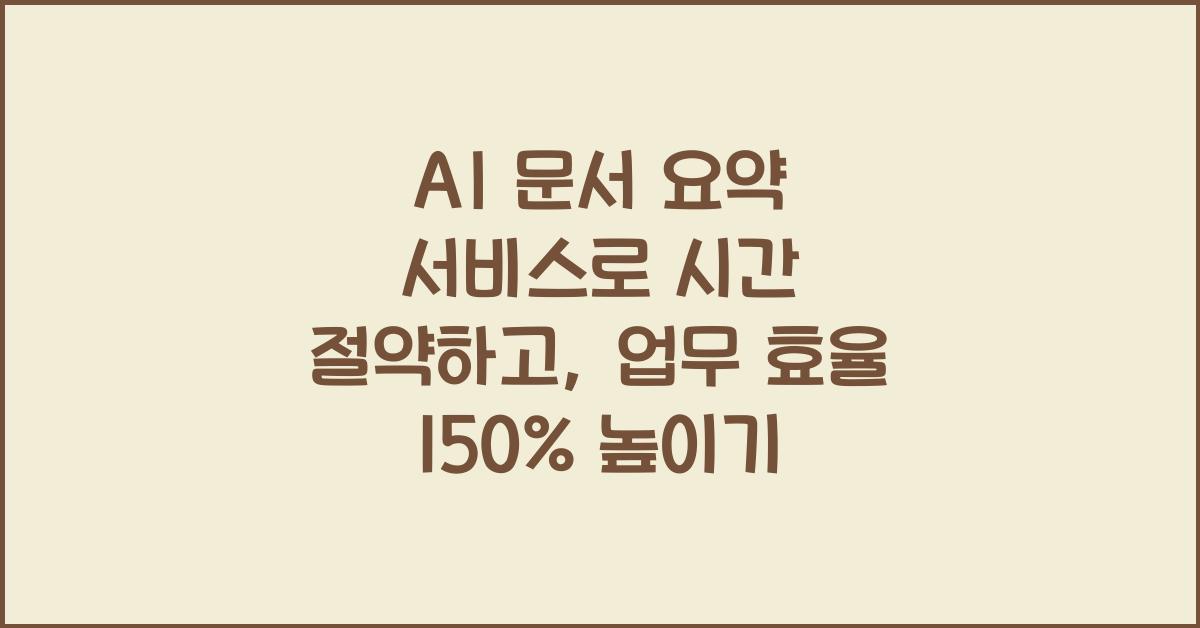 AI 문서 요약 서비스